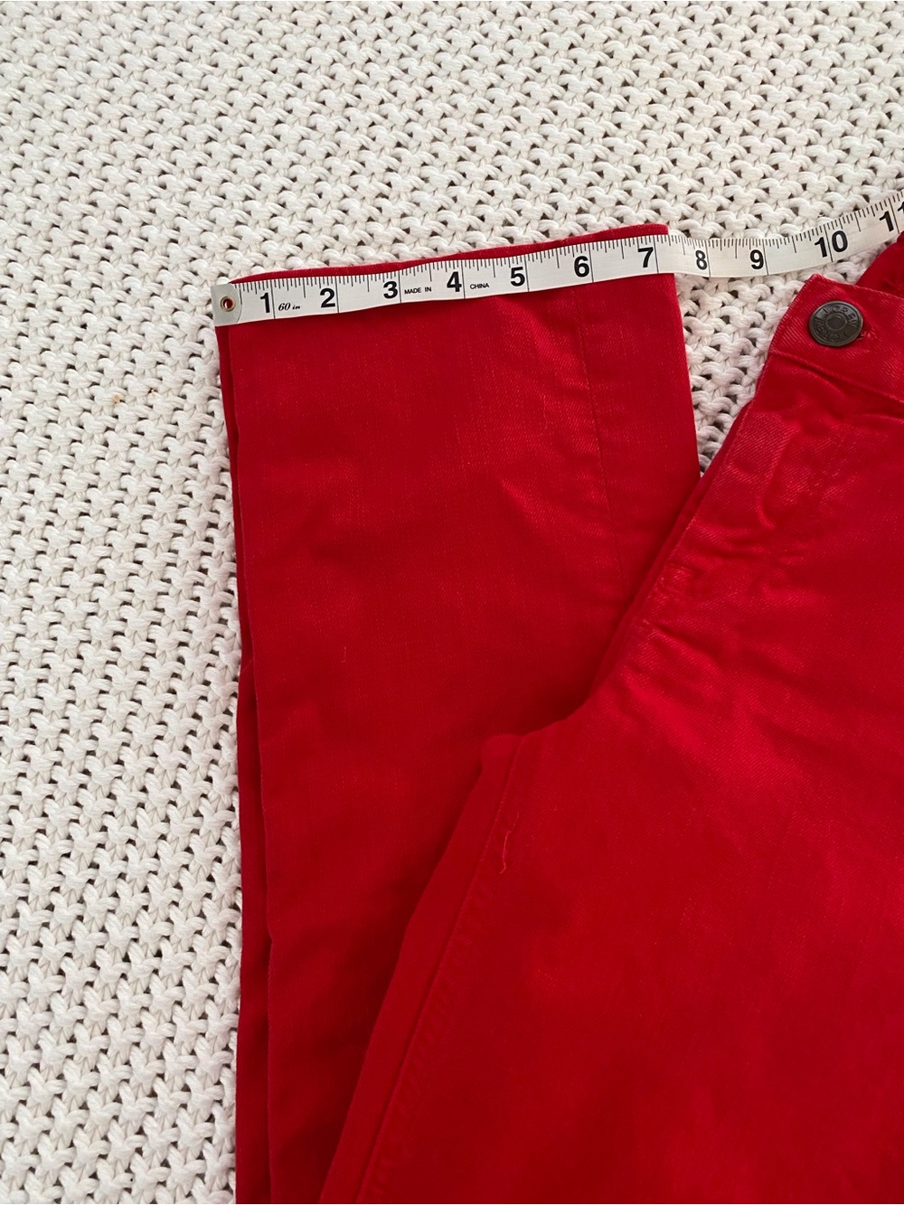 J.Crew Matchstick Red Slim Straight Pants Size 28 Regular - Picture 10 of 12